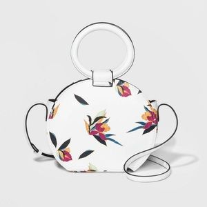 A New Day Floral Print Circle Crossbody Bag
